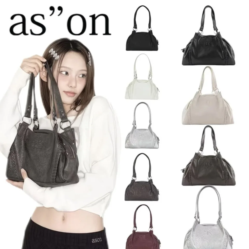 Korean Japan Ason Bag Street Style AS Leather Tote Handbag Large