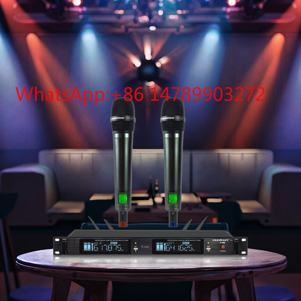 

Soundmark K-800 2CH Digital Wireless Microphone Noise Cancelling Mic with XLR Port for Stage Conference