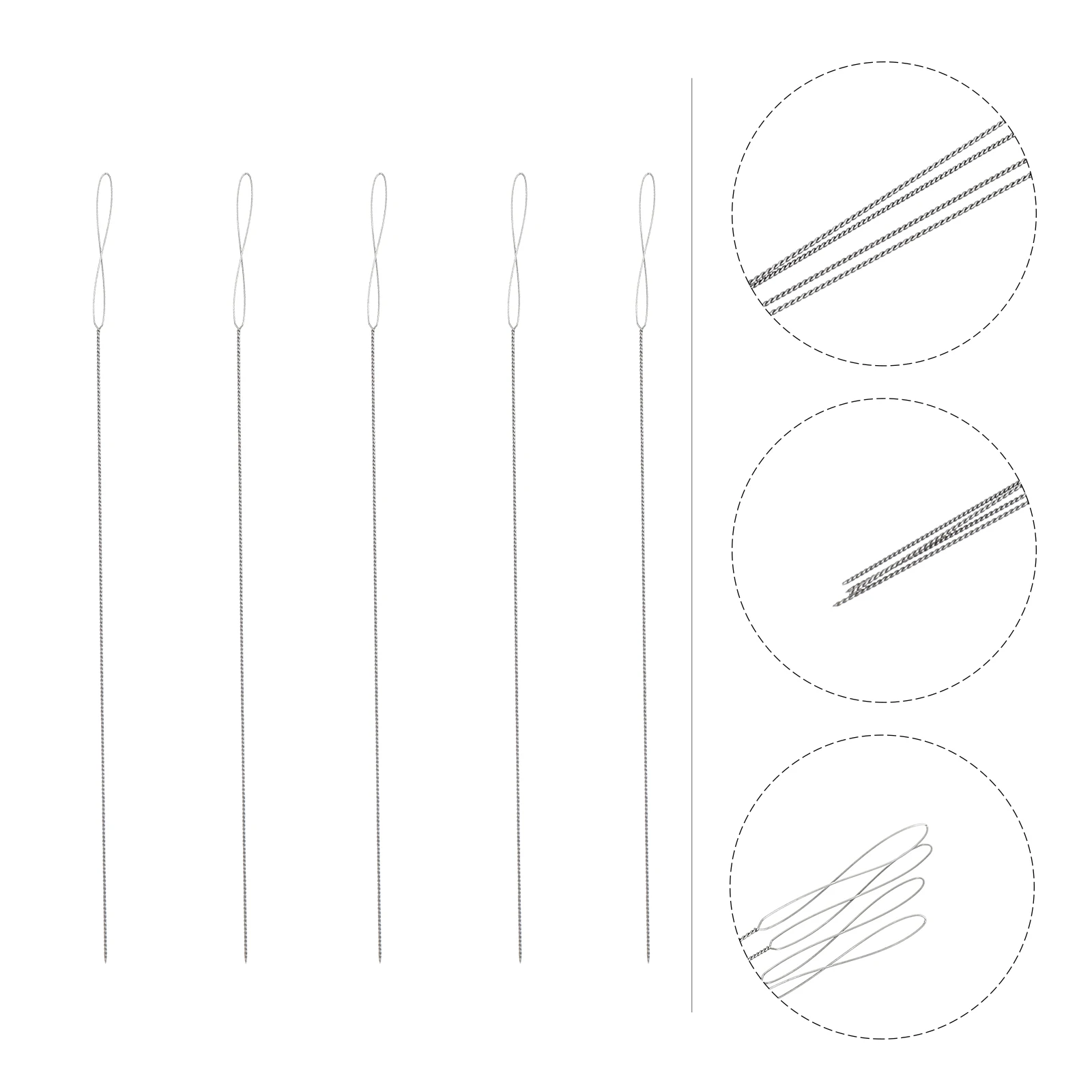 4pcs Beading Needles Superfine Opening For Beads Threading Easy Jewelry Making Diy Craft Tool Portable Bead Threader Long