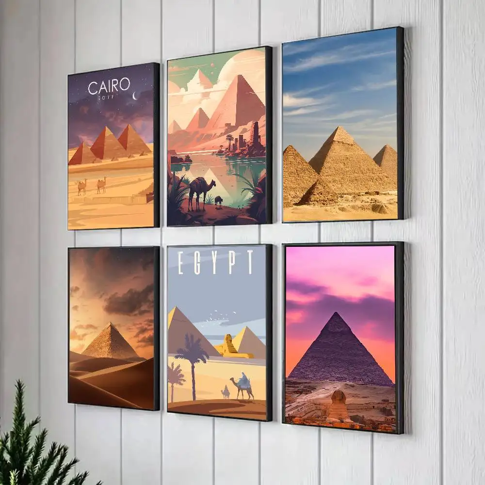 Pyramid Poster Art Sticky Wall Waterproof Home Living Room Bedroom Bar Aesthetic Decoration