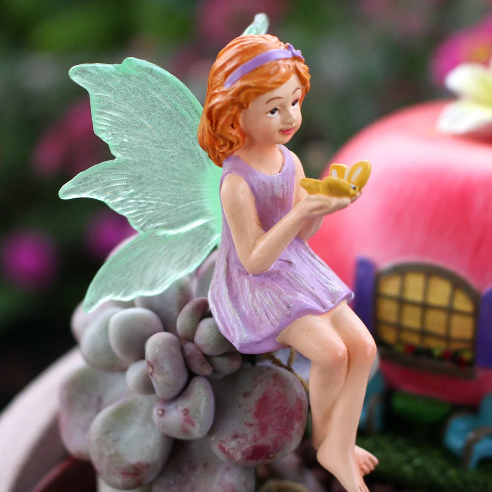 

Decorative Garden Stakes Fairy Accessories Flower Figurine Ornament Bonsai Pot Craft Sculpture