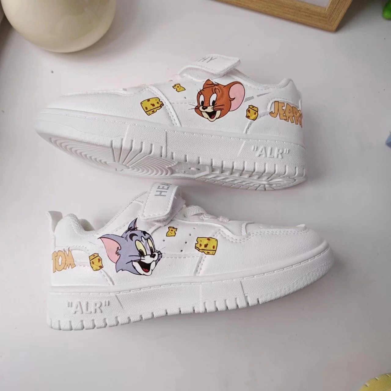 

Tom and Jerry Mouse and cat 2024 new Canvas shoes Unique Design Casual Little White Spring Autumn child children's women shoes