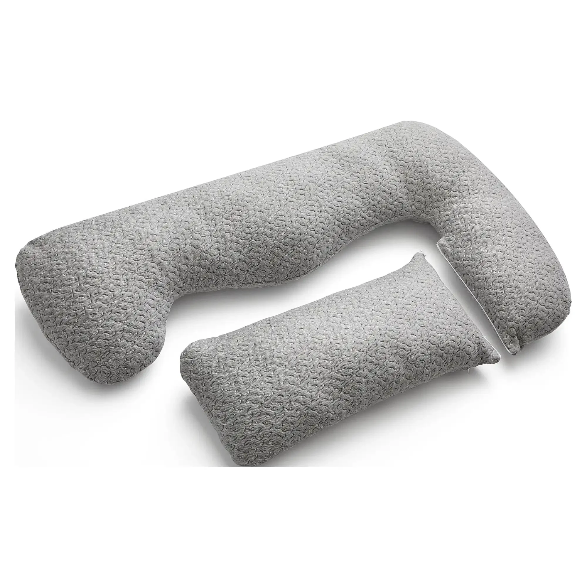 Full Wrap-Around Oversized Down Alternative Pregnancy Pillow Orthopedic Sleeping Pillows Gray Cover Arranged Home Textile Garden