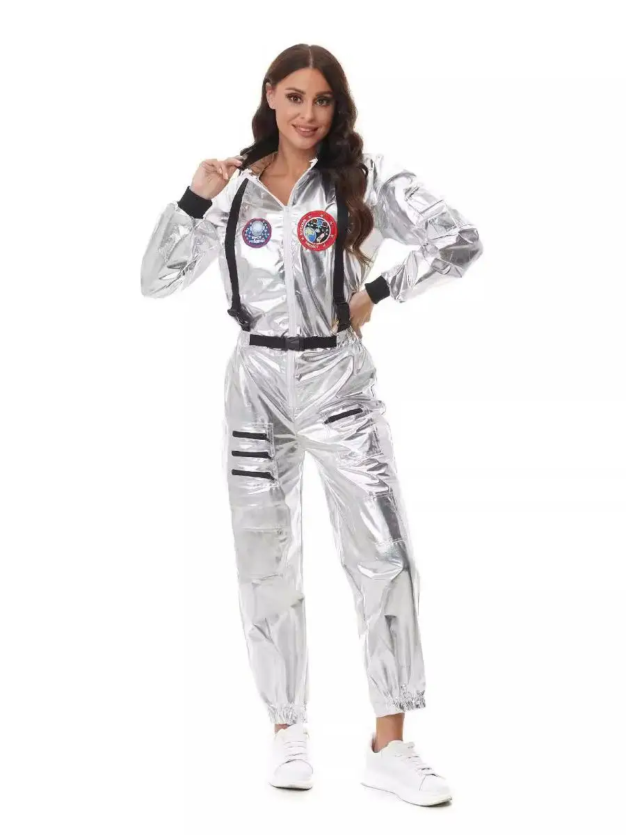 Costume da astronauta per coppie adulte loween Costume da astronauta cosplay Completo da uomo e da donna Earth Rong Space Par
