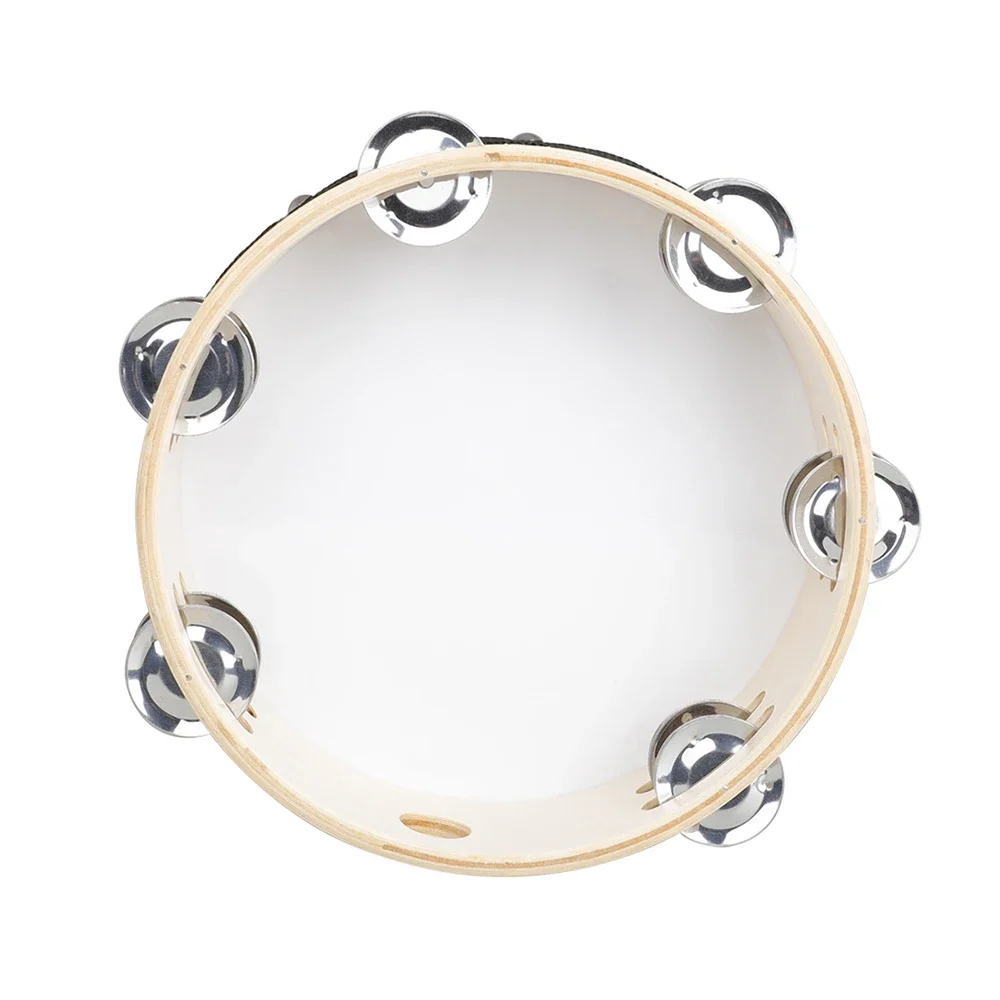 8 Inch Tambourine Peace Pigeon Hand Held Tambourine Drum Bell Percussion Musical Educational Instrument for KTV Party Kids Games