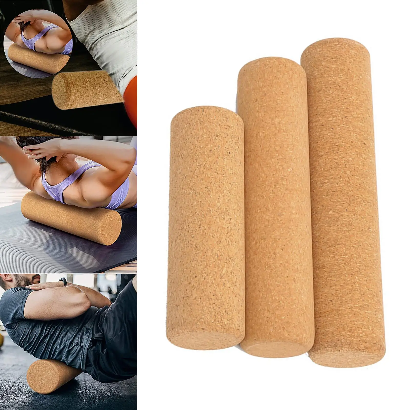 Muscle Massage Roller Trigger Point Release Core Exercises Natural Cork Yoga