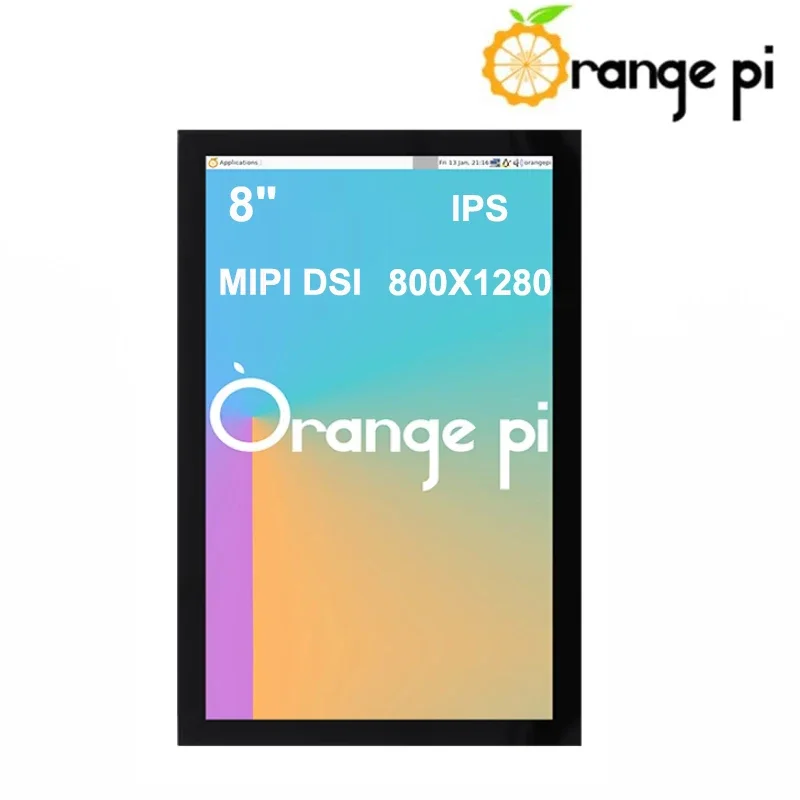 Laranja pi 5 8.0 polegadas ips mipi dsi tft painel de exibição 800x1280 tela de toque capacitivo módulo lcd suporte laranja pi 5/5b/5plus