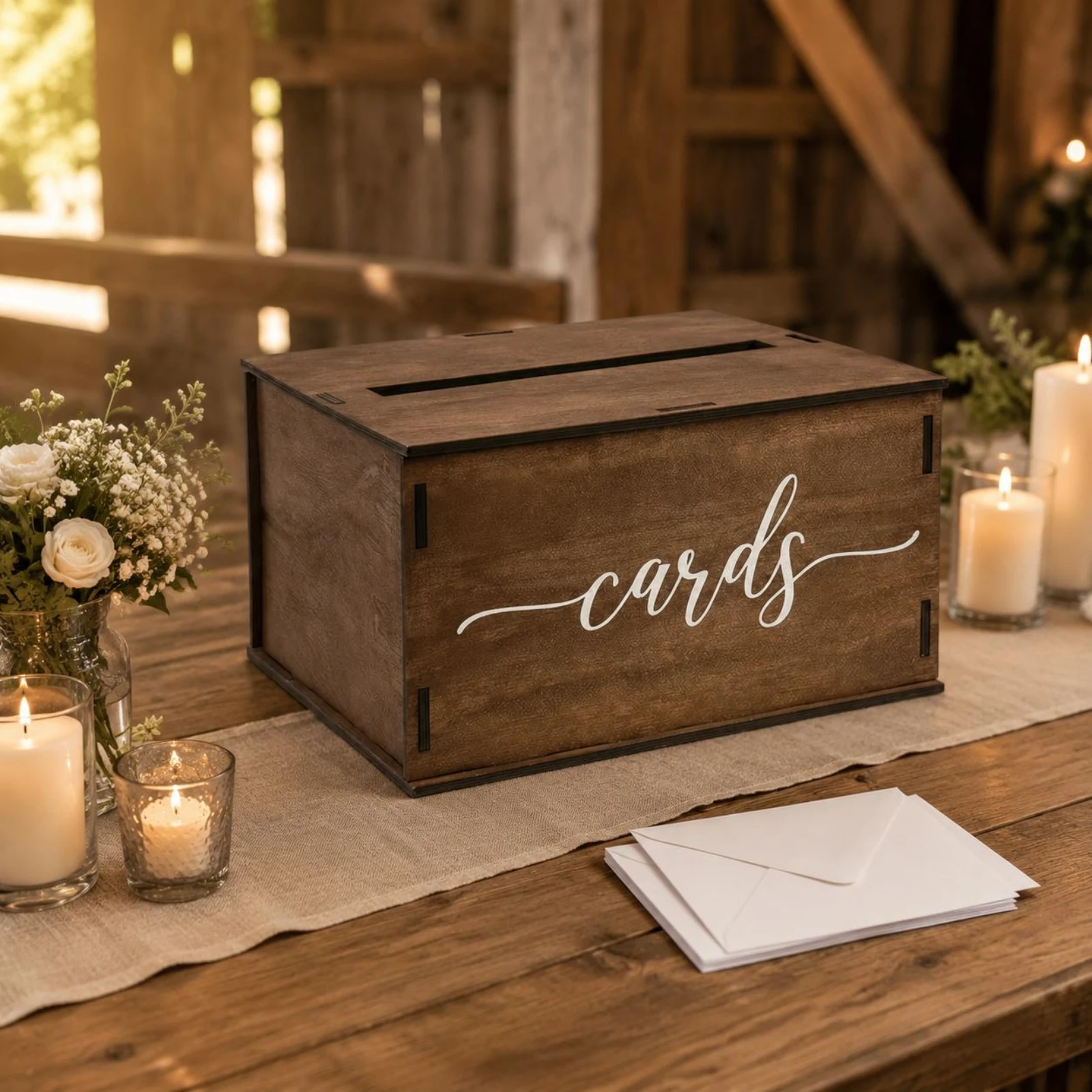 Wooden Card Box Slot Top Weddi - Wedding Supply.Box recension och pris