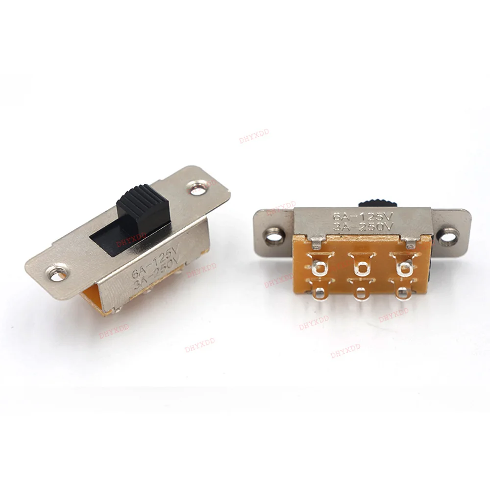 10pcs SS-23F19 (2P3T) Handle high 5mm 8mm 9mm 3 Position Car Refrigerator 6 Pin 3A 250V Large Current Toggle Switch 6A 125V