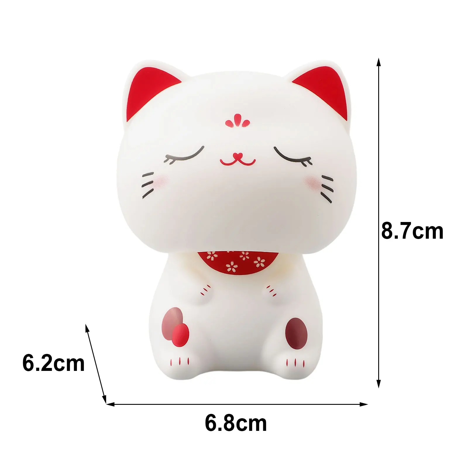 Adorable Solar Nodding Cat Eco Friendly Car Ornament Bring Happiness and Auspiciousness Perfect for Home or Office