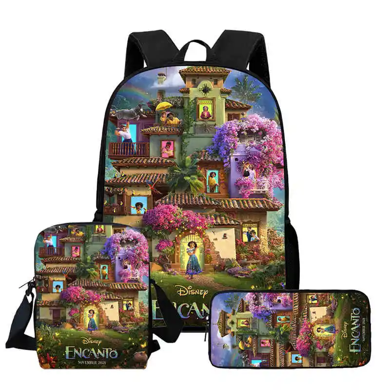 

Cartoon ENCANTO Child School Backpack With Shoulder Bags Pencil Bags For Kindergarten,Light Weight School Bags For Boys Girls