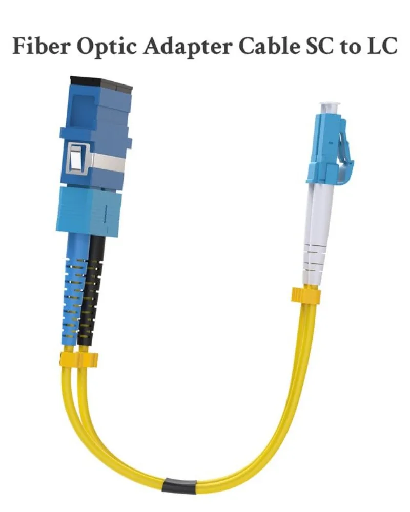 VANDESAIL Fiber Optic Adapter Cable SC to LC, lc Male to sc Female Hybrid Connector Converter Dongle for Networks