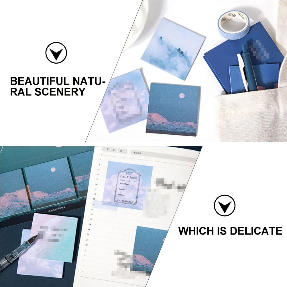 

360pcs Natural Scenery Sticky Self-Stick Notepads Memo Pads For Home Office School Reminder Notes Paper Notes Stickers