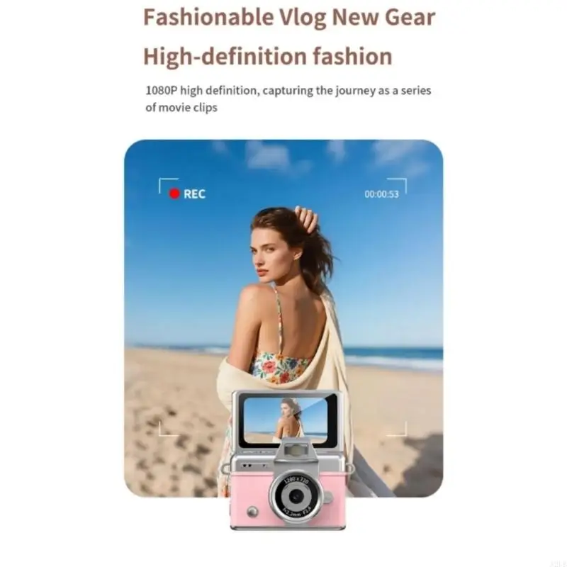 Mini พวงกุญแจแบบพกพาดิจิตอลกล้อง 32GB สีชมพู 1080P วิดีโอแฟลชแบตเตอรี่ชาร์จอะแดปเตอร์ OTG A2UB