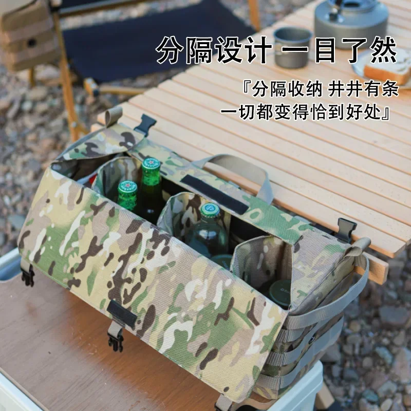 Explorer Outdoor Camping Tactical Style Table Side Bag Chair Storage Side Bag Sundry Storage Bag Waterproof and Durable