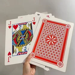 Cartas de juego de póker súper Jumbo de gran tamaño, 4x más grandes, viajes, carnaval, boda, fiesta de cumpleaños, favores, juegos de mesa familiares para adultos