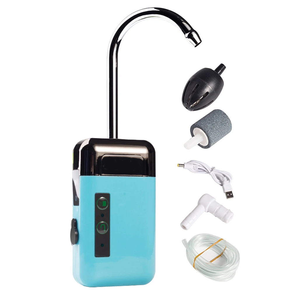 Pompa d'aria per ossigenazione Pompa d'acqua per ossigeno da pesca portatile Sensore intelligente Luce a LED a risparmio energetico per accessori da esterno