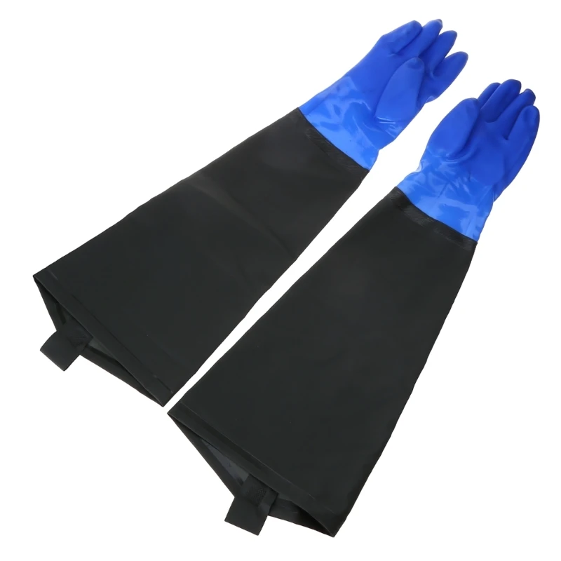 Waterproof and Wear resistant Long Waterproof Rubber Gloves Keep Your Arms Dry and Safe Fishery,Aquarium Gloves