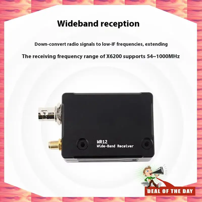 

24-часовая доставка WR12 Широкополосный приемник X6200 Широкополосный приемник 54-1000 МГц X6200 Модуль расширения коротковолнового радио