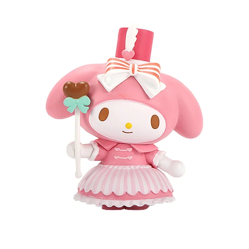 Random One Sanrio Tea Party Series Figure Collectible Model Dolls Children's Birthday Cake Decorations Gifts