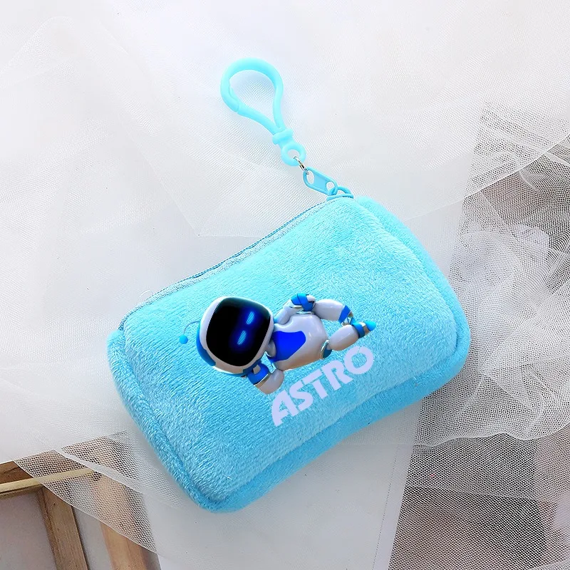 Game Astro Bot Plush Coin Purse Anime Boy Mini Wallet Key Jewelry Storage Bag Kawaii Earphone Small Thing Pouch Handbag Kid Gift