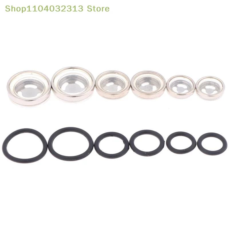 petite10Pcs Motorcycle Brake Master Cylinder Sight Glass Kit Oil Window for Hydraulic Brake Reservoir Quick Fix and Repairing