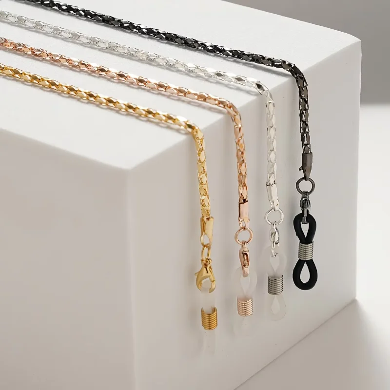 Metal Eyeglass Chain Strap Anti Slip Glasses Holder Lanyard Stylish Sunglasses Retainer Chain for Women Daily Decoration