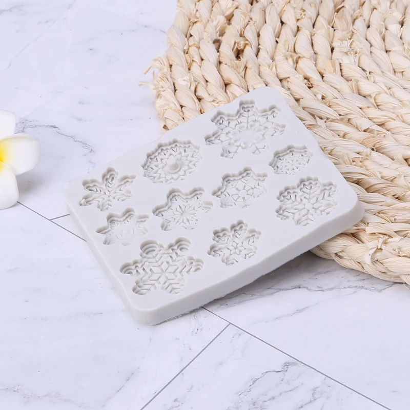 عيد الميلاد ندفة الثلج سيليكون قالب الكعكة فندان قالب حلوى الشوكولاته لتقوم بها بنفسك ديكور وصول جديد #6