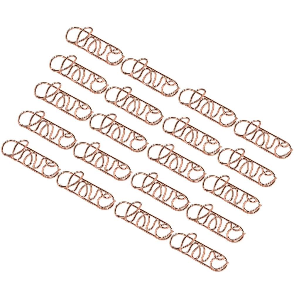 10Pcs Metal Paper Clips Cartoon Shape Rose Gold Mini Binder Clips for Photos Tickets Notes Office School Document Organizer