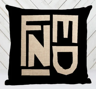 F pillow cover, Geometry Lattice logo art Paris FF Luxurious throw pillow case pillowcase wholesale