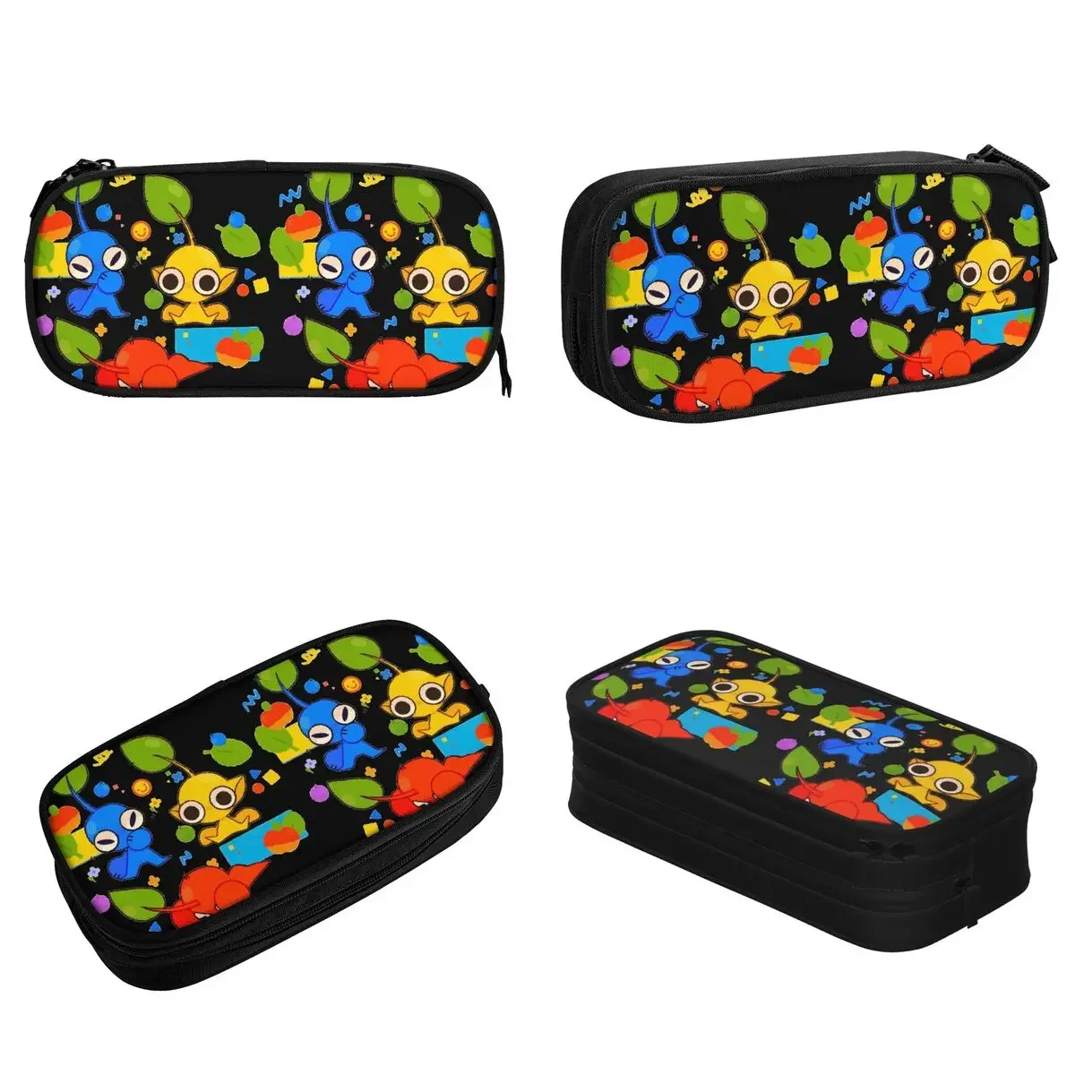 Pikmin 4 Video Game Pencil Cases Pencilcases Pen Kids Large Storage Bag School Supplies Gifts Stationery