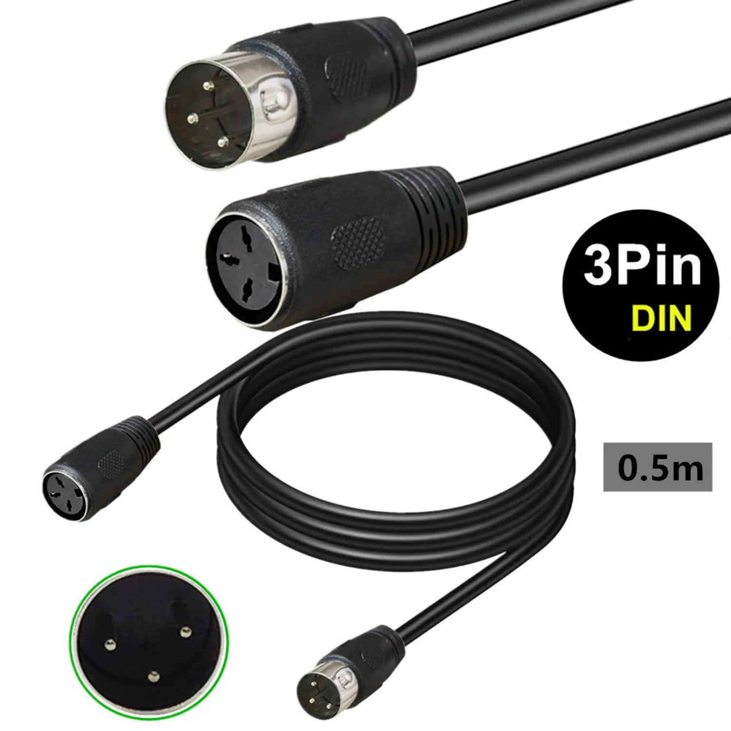 

MIDI 3 Pin Din Male to Female Power Signal Video Adapter Cable Cord for Bang Olufsen B&O BeoLab POWERLINK mk2 Extension