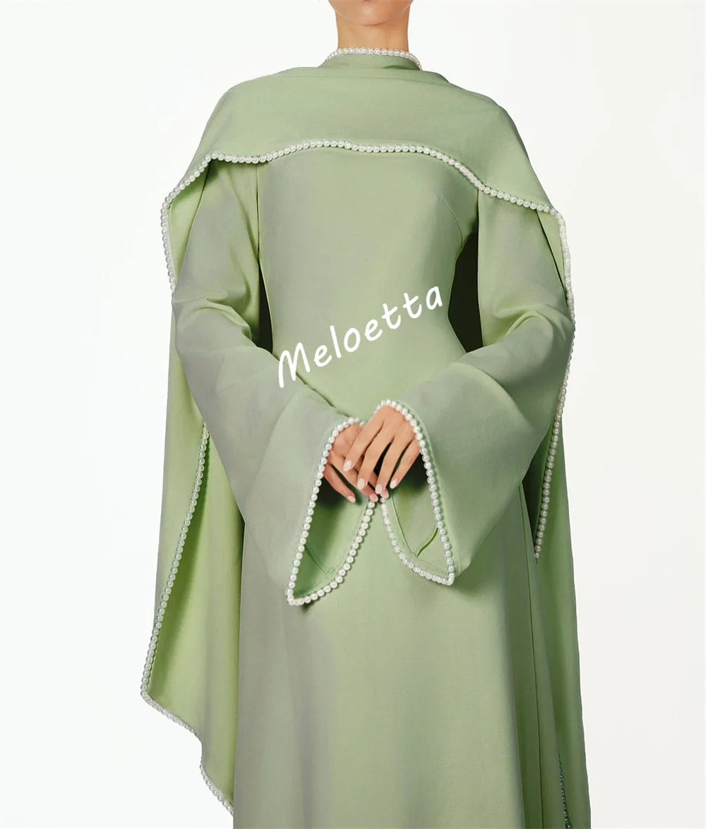 Personalizado glitter beading mangas compridas a linha vestidos longos vestidos de noite femininos sob medida ocasião baile de formatura elegante vestido de festa