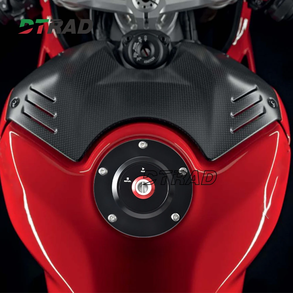 

CNC Motorcycle Fuel Tank Cap With Key Airbox Cover For DUCATI Streetfighter V4 V2 2020-2024 2025 2026