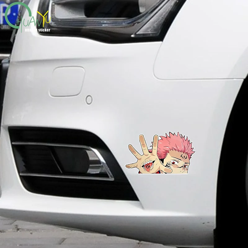 for Anime Creative Peeker Car Stickers Motorcycle Car Accessories Decal Vinyl Waterproof Camper Decor