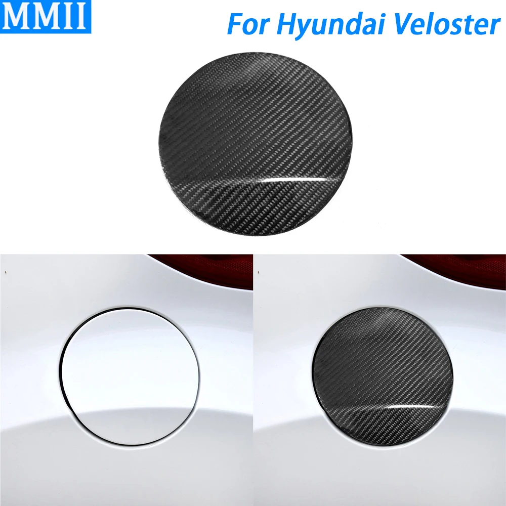 

For Hyundai Veloster 2011-2017 Real Carbon Fiber Fuel tank Cap Cover Panel Decorative Car Decoration Retrofitting Accessories