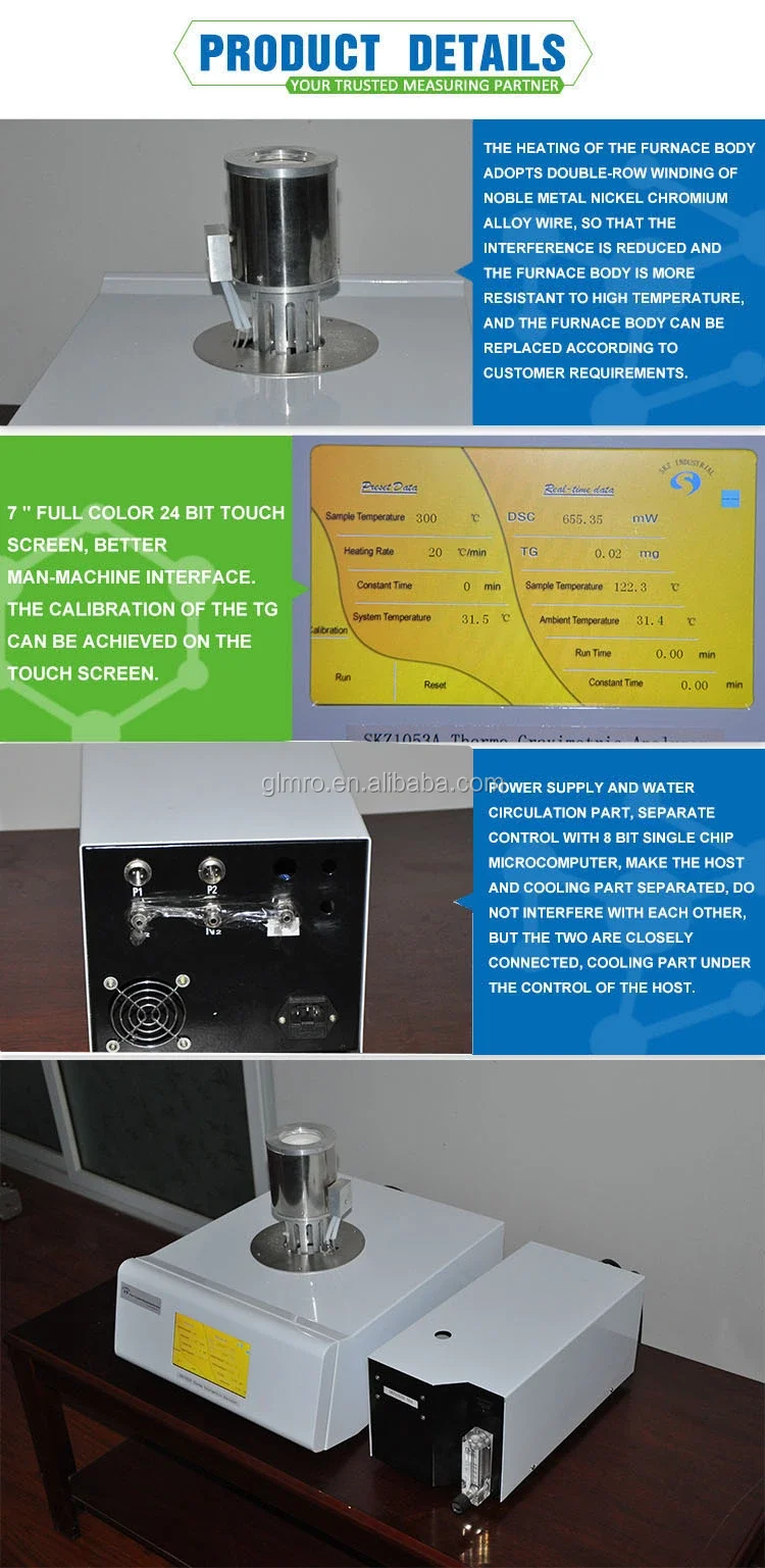 Analizador térmico diferencial termogravimétrico síncrono TGA/DTA/DSC térmico