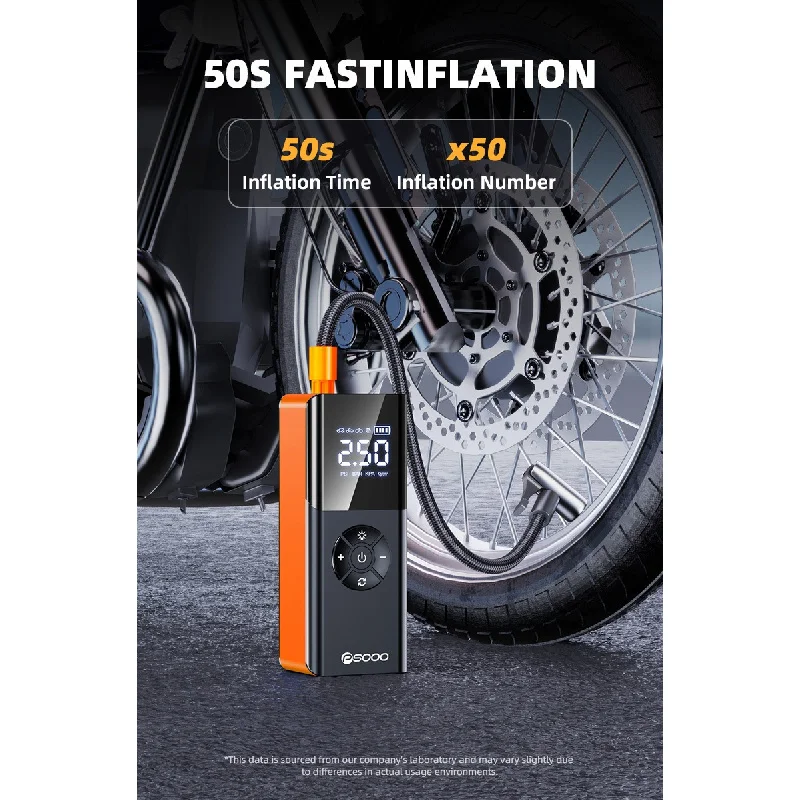 Portable Air Pump With LED Digital Display Inflation Pump Intelligent Digital Tire Inflator For Cars Motorcycles Bicycles Balls