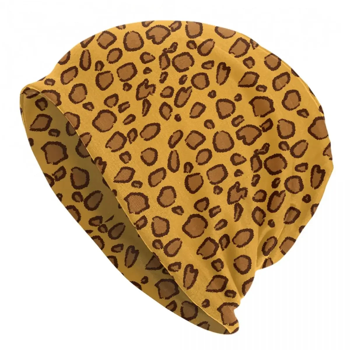 Unisex Cheetah Leopard Skin Texture Skullies Beanies Outfits Bonnet Knitting Hats Fashion Winter Warm Caps Gift for Birthday