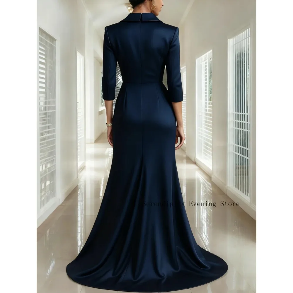 Customized Mermaid Mother of Birde Dresses 2026 for Weddings Women V-Neck Elegant Evening Dress Pleated Ruched Formal Party Gown image 2