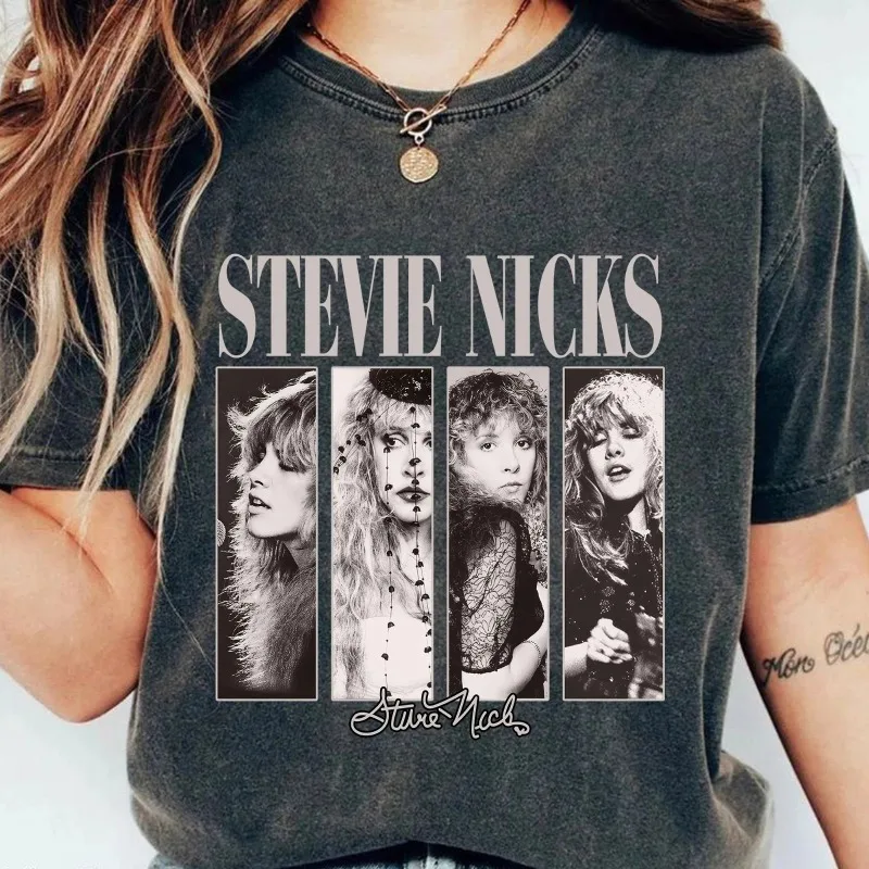 Stevie Nicks Retro Rock Fans T-shirt, Vintage Style, Suitable for All Seasons, Unisex T-shirt