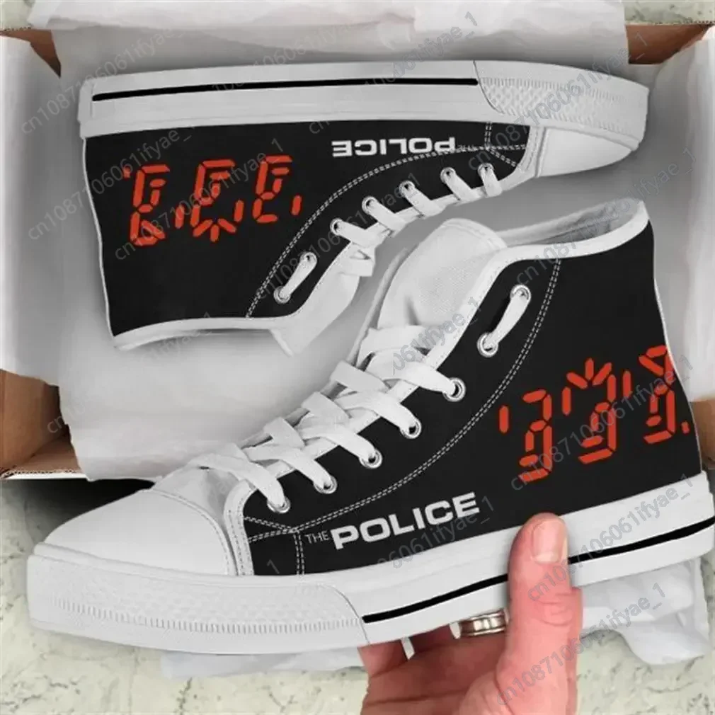 Hot Cool Fashion Pop Funny New Summer Sneakers di alta qualità scarpe Casual uomo donna The Police High Top Classic Board Shoes