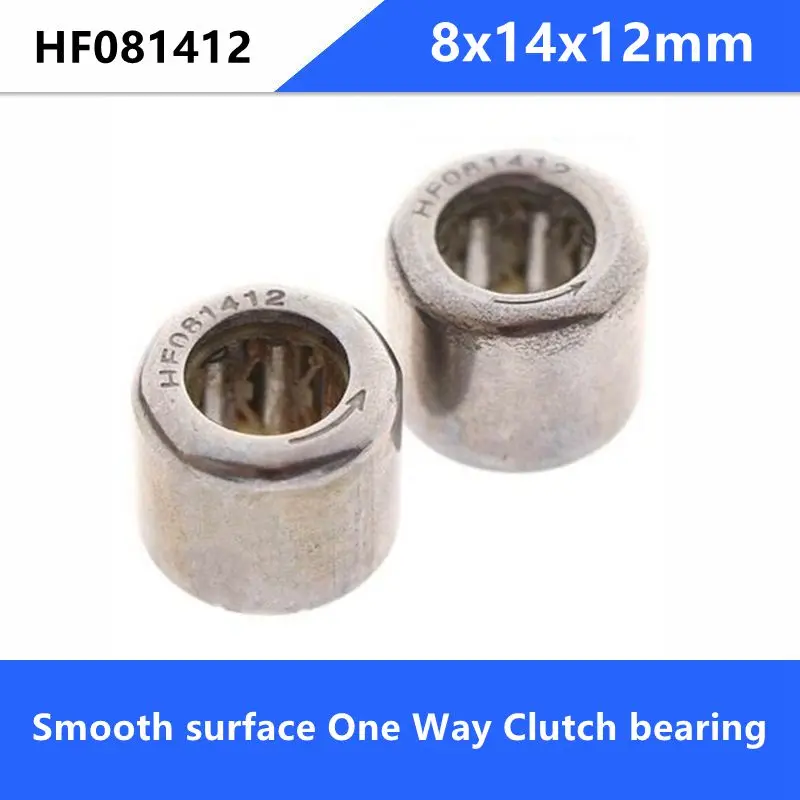 100pcs bearing HF081412 8x14x12 mm Smooth surface ring One Way Clutch Needle roller Bearings 8*14*12mm