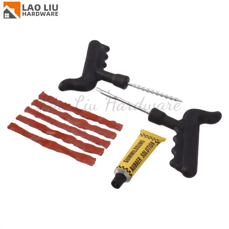 Комплект для ремонта шин, полоски для аварийного ремонта шин, клей, набор пробок для бескамерных шин для грузовиков, мотоциклов, аксессуары