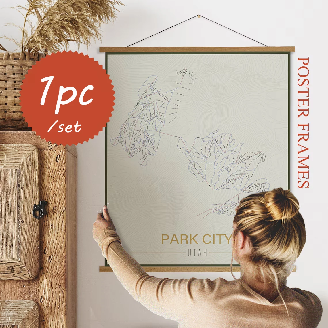 4 ألوان خشب الصنوبر خشب المغناطيسي المشارك شماعات التمرير اللوحة الإطار 21 31 41 51 سنتيمتر أسود أبيض إطار صور خشبي قماش الإطار #1