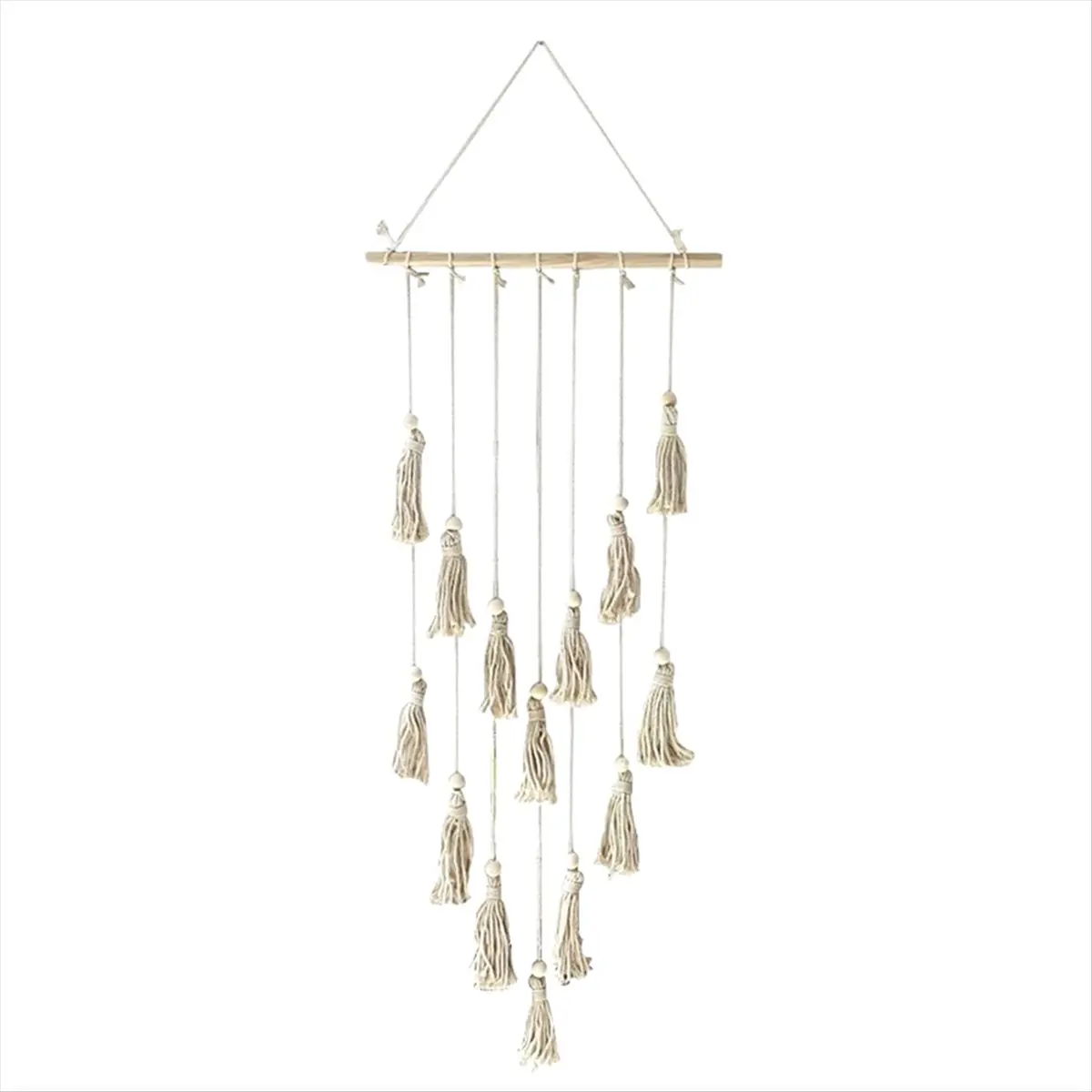 Abjs parede pendurado imagem display macrame com luz de fada e clipe boho tecido foto colagem quadro borlas bege