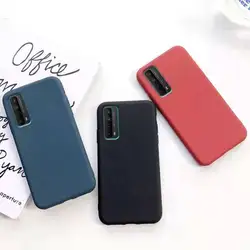 Huawei Y7A 2020 Case Luxury Candy Color Matte Phone Case For Huawei P Smart 2021 bumper Soft HuaweiY7A Y 7A Y7 A 6.67