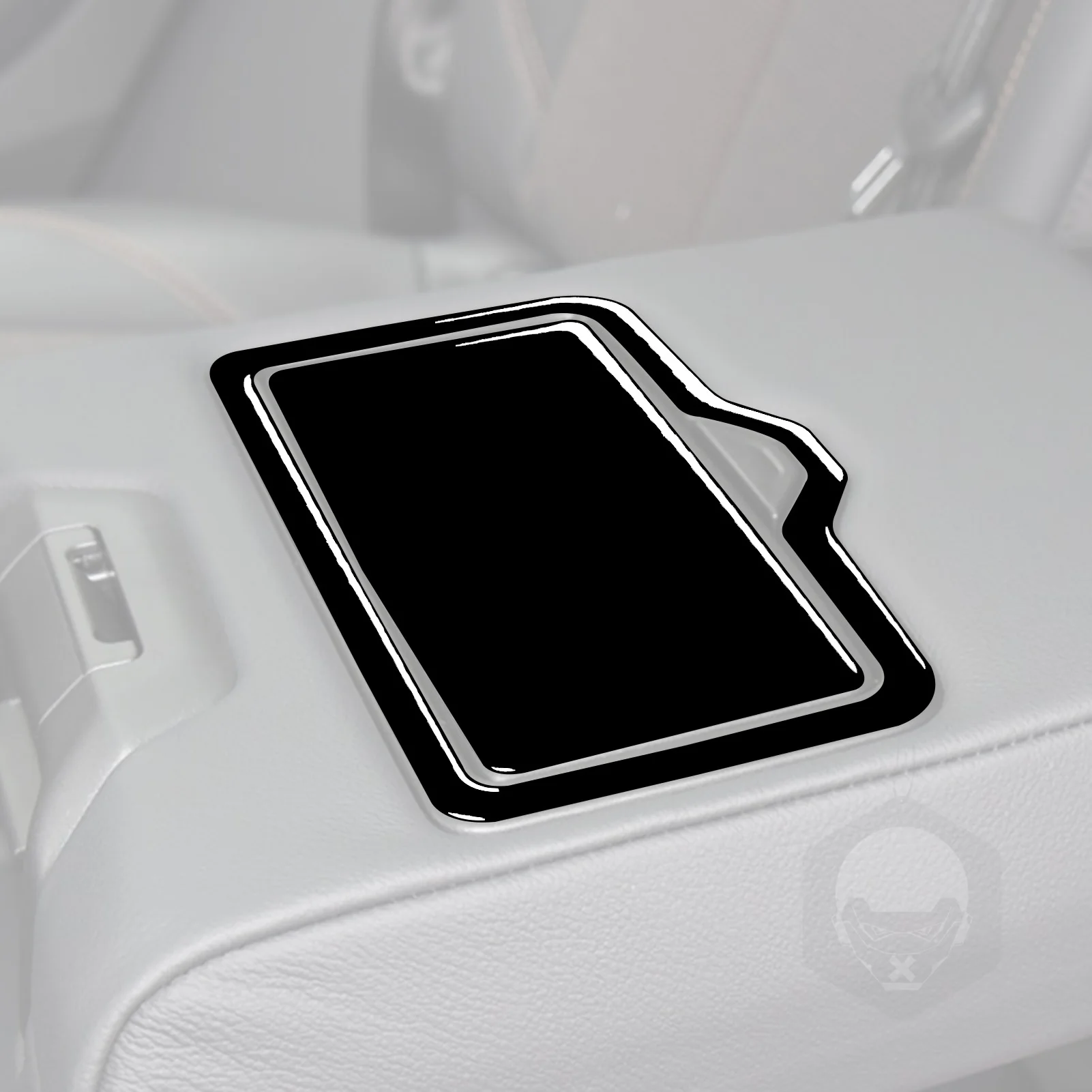 For Audi Q5 Q5L FY 2018-2023 Piano Black Accessories Car Interior Rear Water Cup Panel Cover Trim Stickers Decoration view 3