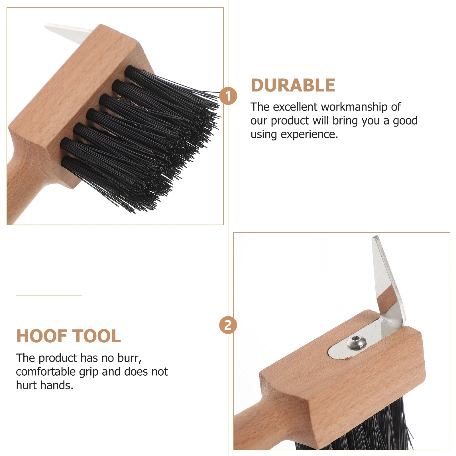 فرشاة حافر الحصان من الدرجة الاحترافية، بناء معدني قوي، تخزين مريح، مناسبة لتشذيب حوافر الماشية والحمار والماعز