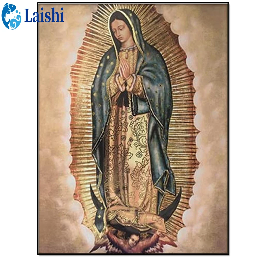 DIY Diamond Painting Virgin Mary of Guadalupe, Mexico Full Square/Round Drill Diamond Embroidery Cross Stitch Mosaic Home Decor